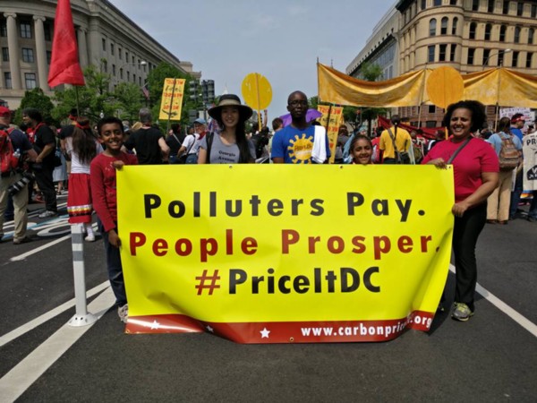 Climate marchers from Chesapeake Climate Action Network